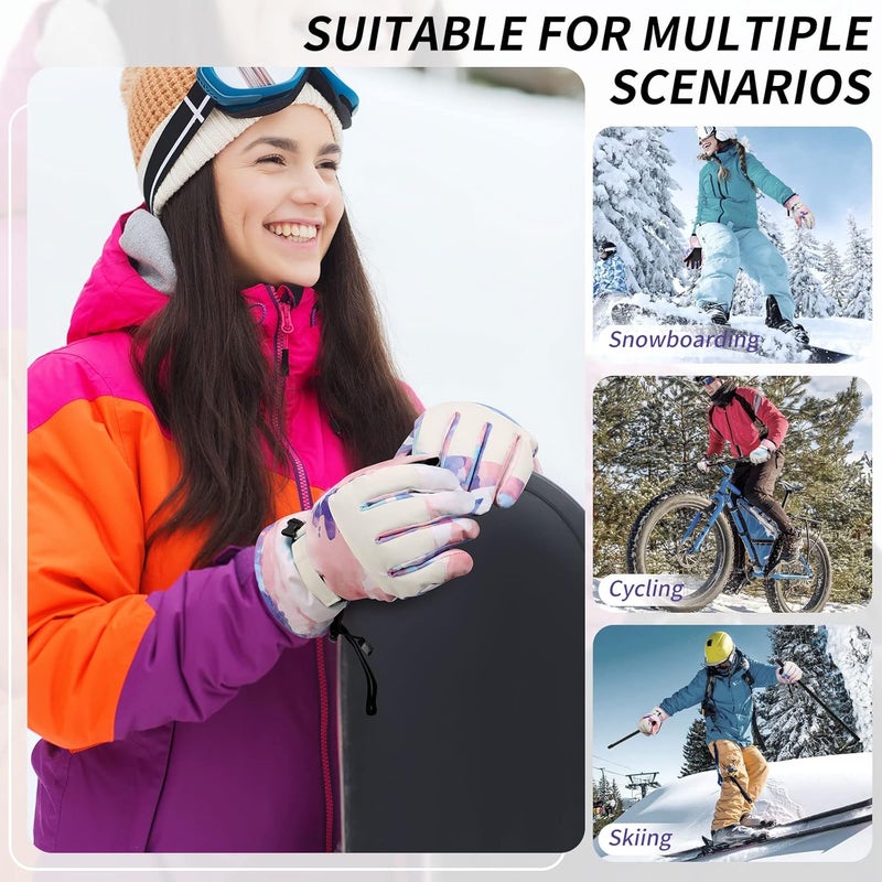 Lorpect Ski Gloves, Snow Gloves, Touchscreen Snowboard Glove, Winter Warm Glove for Cold Weather - Image 4